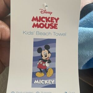 Disney Mickey Mouse Beach Towel — Blue, Red, Yellow